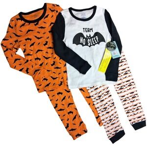 Cutie Pie 4pc Bat Halloween Toddler 4T Pajama Lot Team No Sleep Pants Cotton NWT